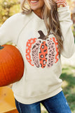 Halloween Pumpkin Graphic Pullover Sweatshirt