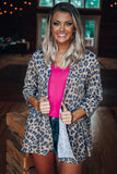 Babydoll Button Leopard Print Top