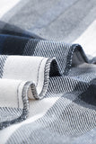 Plaid Print Buttoned Shirt Coat with Pocket