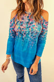 Floral Print Cold Shoulder Top