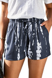 Tie Dye Drawstring Casual Shorts