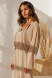 Long Sleeve Buttoned Wide Leg Lounge Wear
