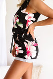 Floral Print Tank Top and Shorts Homesuit