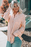 Striped Buttons Closure Long Sleeve Shirt