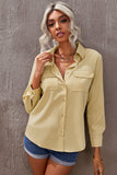 Turn-down Collar Pocketed Button Shirt