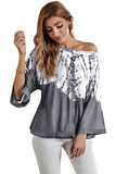 Fashion Casual Tie Dye Print Blouse