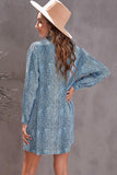 Leopard Print Button Loose Shirt Dress