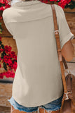 Rusty Crepe Drape Blouse