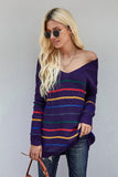 Multicolor Striped Knit Sweater