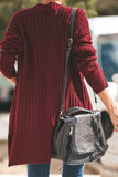Shawl Neckline Long Sleeve Cardigan with Pocket