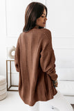 Buttons Front Textured Knit Cardigan