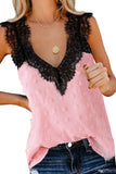 Lace Swiss Dots V Neck Tank