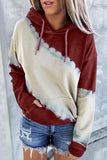 Hooded Tie Dye Print Pocket Casual Sweatshirt