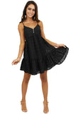 Polka Dot Texture Slip Mini Dress