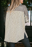 Joint Patch Buttoned Turndown Collar Shacket