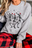 Celebrate Christmas Skeleton Graphic Sweatshirt