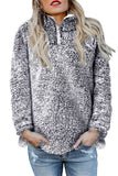 Zipper Fleece Pullover Coat