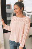 Solid Drop Shoulder Knit Sweater