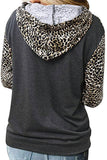 Zebra Print Patchwork Hoodie with Kangaroo Pocket