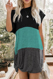 Colorblock Twisted Mini Dress