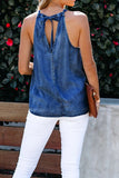 Halter Neck Denim Tank Top