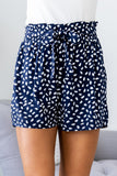 Spotted Print Loose Casual High Waist Shorts