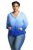 Plus Size Ombre Terry Hoodie