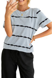 Tie-dye Stripe Casual T-Shirt