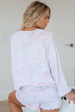Floral Print White Knit Lounge Set