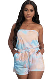 Tie Dye Strapless Romper