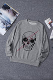 Halloween Skull Graphic Sweatshirt
