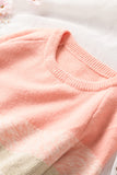 V Stripe Pattern Colorblock Sweater