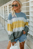 color Leopard Tie Dye Color Block Pullover Sweatshirt