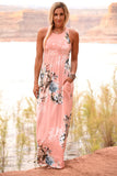 Floral High Waist Maxi Dress
