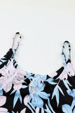 Palm Leaves Print Spaghetti Strap Wide Leg jumpsuit