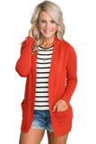 Knit Long Sleeve Cardigan Top with Pockets