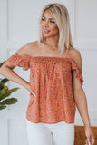 Floral Print Smocked Flounce Sleeveless Top