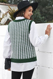 V Neck Argyle Plaid Knitted Sweater Vest