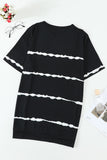 Tie-dye Stripe Casual T-Shirt