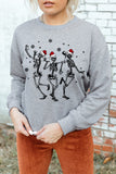 Celebrate Christmas Skeleton Graphic Sweatshirt
