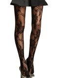 Seamless Floral Fishnet Tights