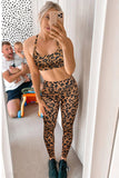 Charcoal Leopard Sports Bra and Legging Set