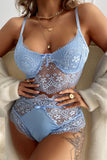 Crochet Lace Splicing Bralette Set