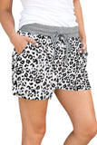 Leopard Print Drawstring Waist Shorts