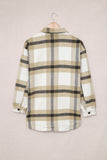 Plaid Print Pocket Women Shacket