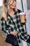 Buttons Pocketed Plaid Shacket