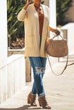 Shawl Neckline Long Sleeve Cardigan with Pocket