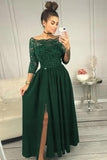 Off Shoulder Lace Bodice High Waist Maxi Skirt Evening Dress