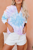 Colorblock The Sun Cotton Blend Tie Dye Hoodie