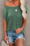 Pocketed Tee with Side Slits